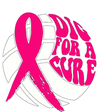 Dig For Cure Ribbon Volleyball Breast Cancer Awareness Drawstring Bag