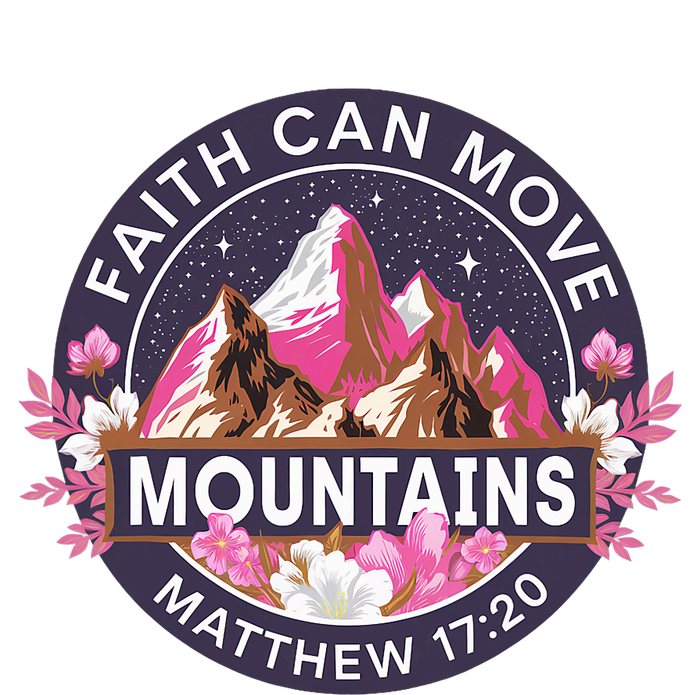 Faith Can Move Mountains Religious Christian Pom Pom 12in Knit Beanie