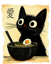 Funny Cat Ramen Graphic Japanese Kawaii Anime Cat T-Shirt