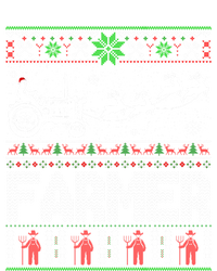 Farmer Tractor Sleigh Reindeer Christmas Ugly Xmas Funny Gift T-Shirt