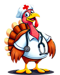 Funny Turkey Nurse Cartoon Thanksgiving Nurses T-Shirt