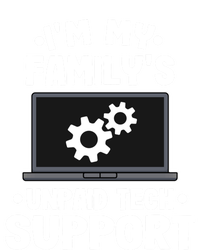 IM My FamilyS Unpaid Tech Support Funny Computer Engineer Cute Gift Stripe Pom Pom Beanie