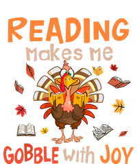 Reading Makes Me Gobble With Joy Funny Turkey Reading Book Gift Tall Hoodie