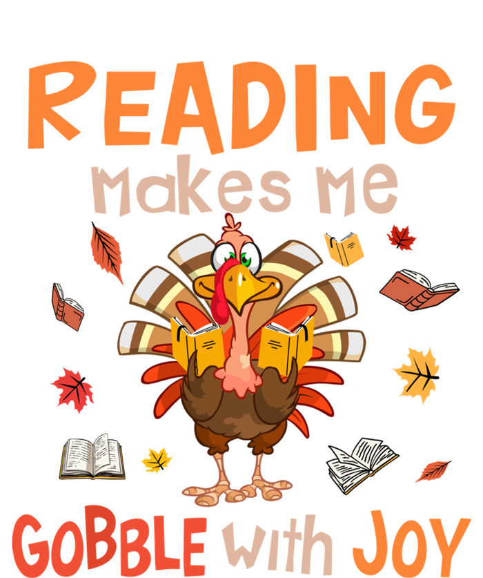 Reading Makes Me Gobble With Joy Funny Turkey Reading Book Gift Tall Hoodie