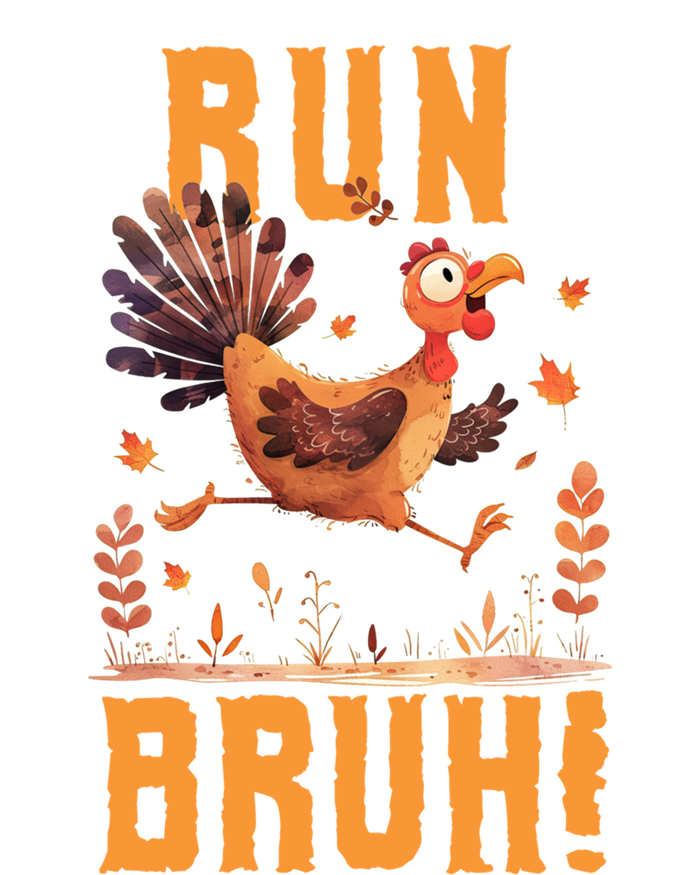 Run Bruh Funny Running Turkey Trot Fun Run Thanksgiving Gift Full Zip Hoodie