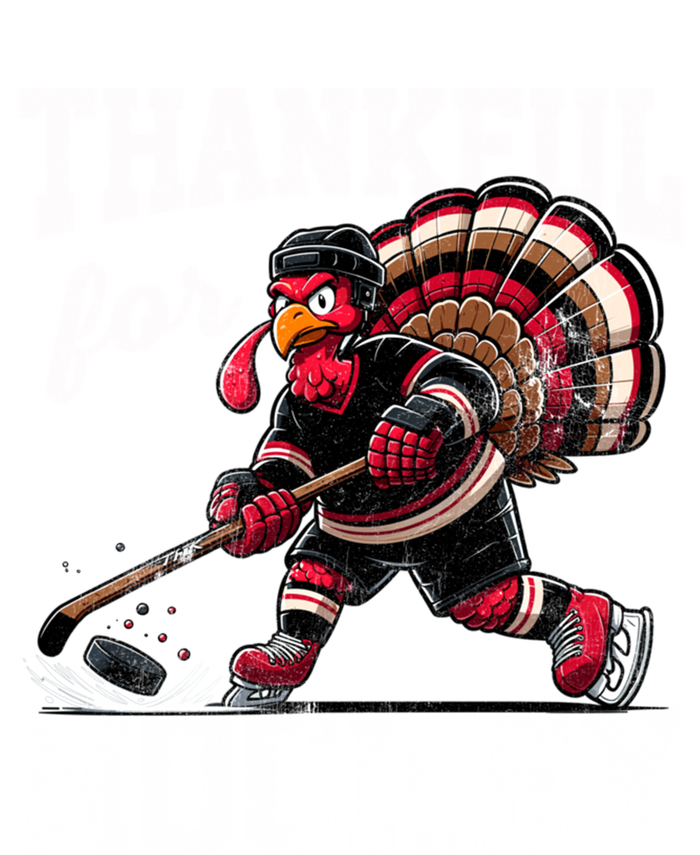 Thankful For Hockey Thanksgiving Turkey Playing Ice Hockey Gift Canvas