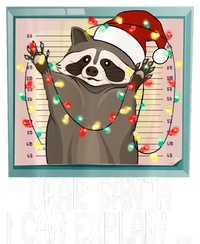 Dear Santa I Can Explain Funny Raccoon Santa Hat Christmas Short Acrylic Beanie