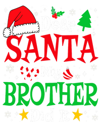 Dear Santa My Brother Did It Funny Christmas Pajama Family Women's Long Sleeve Flannel Pajama Set 