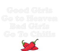 Good Go To Heaven Bad Go To Chilis Funny Pepper Women's Racerback Cropped Tank