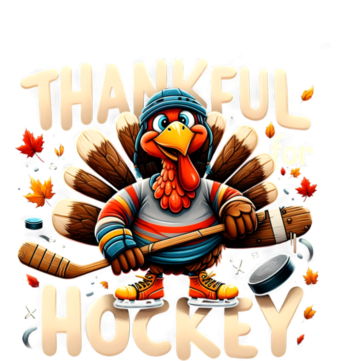 Turkey Thankful Hockey Funny Thanksgiving Hockey Lovers Gift Cool Gift T-Shirt