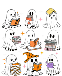 Ghost Reading Teacher Halloween Librarian Book Lover School Canvas