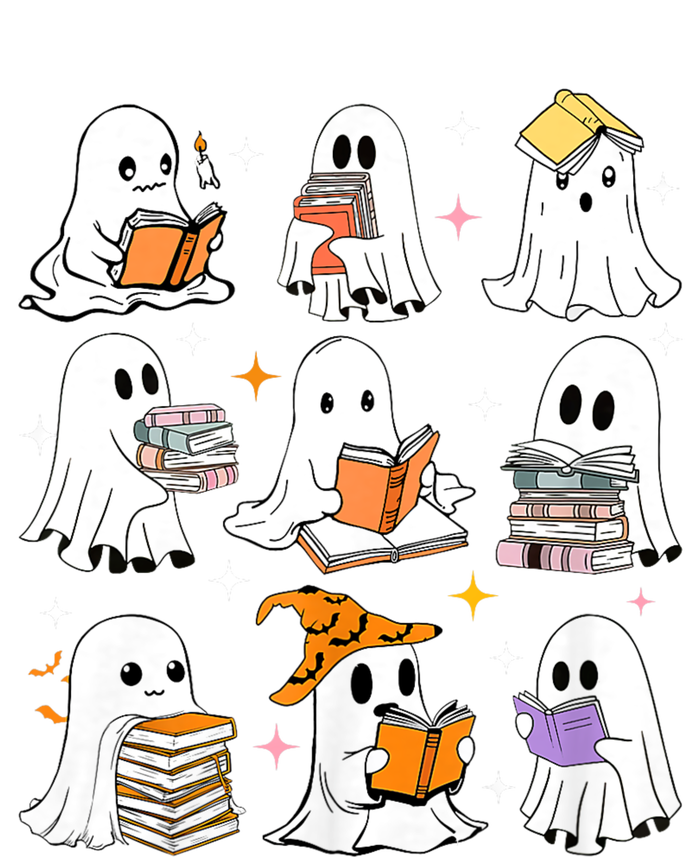 Ghost Reading Teacher Halloween Librarian Book Lover School Canvas