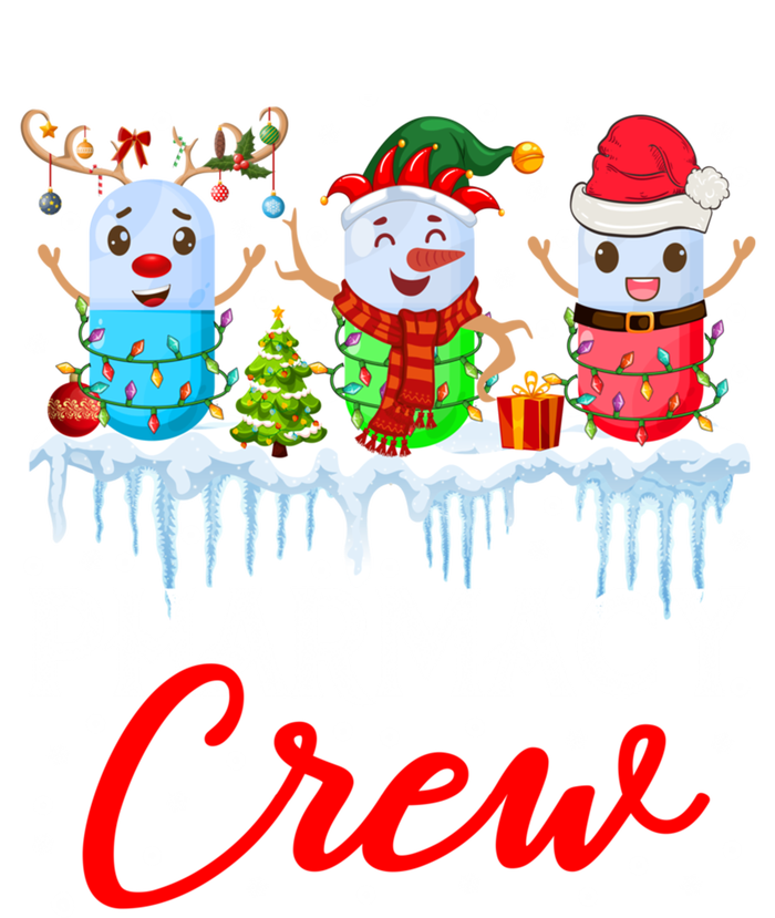 Pharmacy Crew Cute Xmas Lights Santa Reindeer Elf Pharmacist Great Gift V-Neck T-Shirt