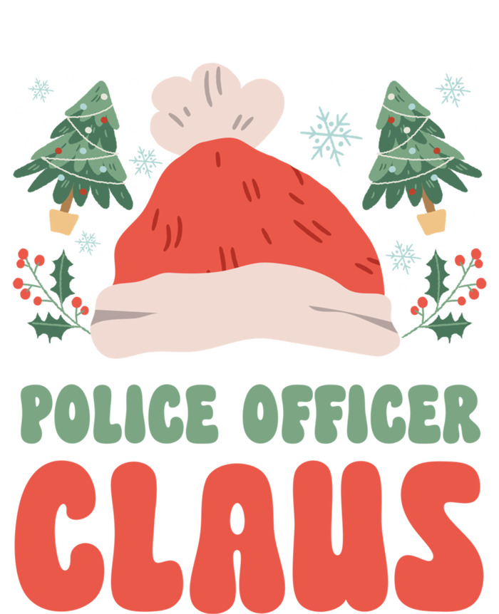 Police Officer Claus Christmas Working Holiday Funny Gift T-Shirt