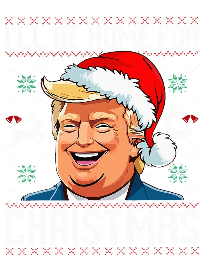 ILl Be Home For Christmas Funny Santa Claus Trump 2024 T-Shirt