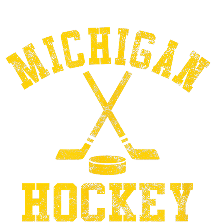 Born To Play Hockey Vintage Michigan Ice Hockey Gift Sustainable Beanie