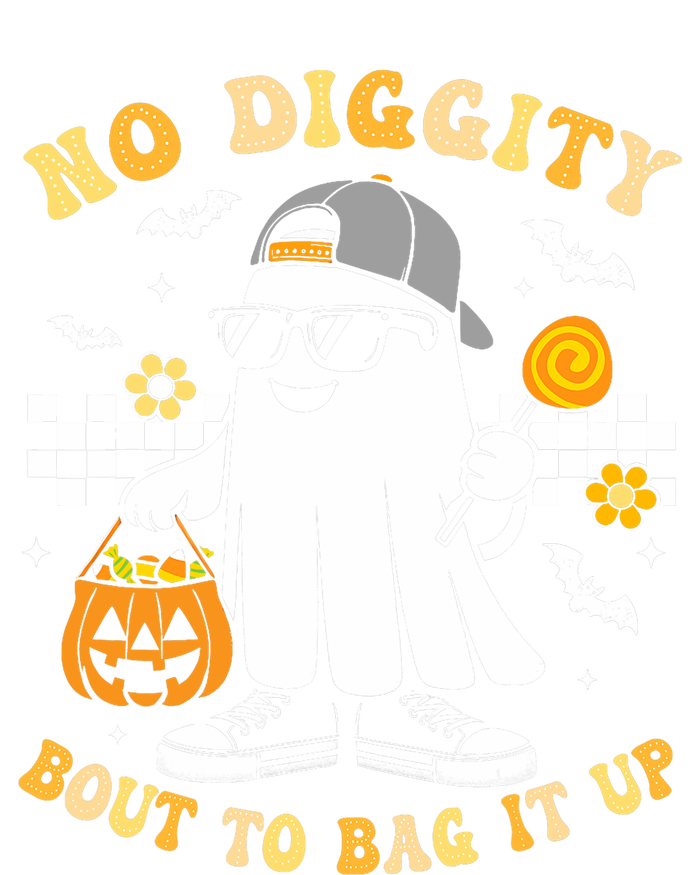 No Diggity Bout To Bag It Up Retro Ghost Halloween Kids T-Shirt