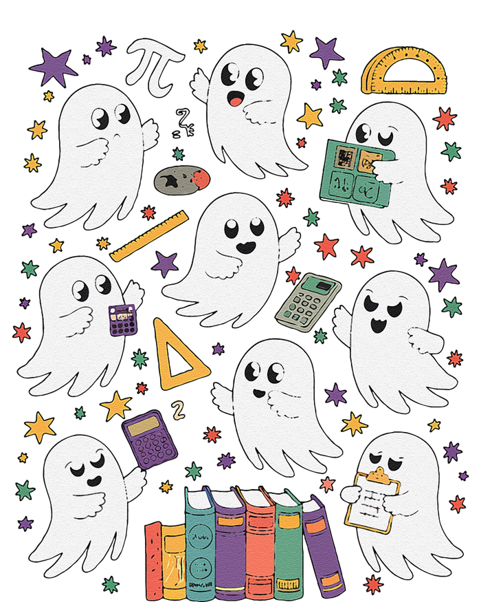 Halloween Math Teacher Ghost Math Teacher Spooky Halloween Gift Tote Bag