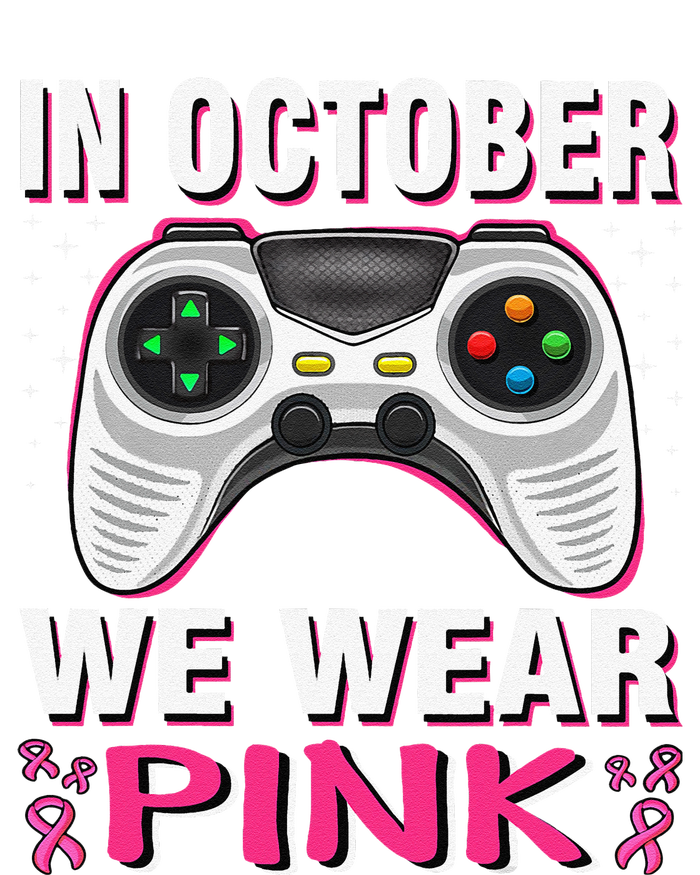 In October We Wear P.Ink Breast Cancer Gaming Gift 7-Panel Snapback Hat