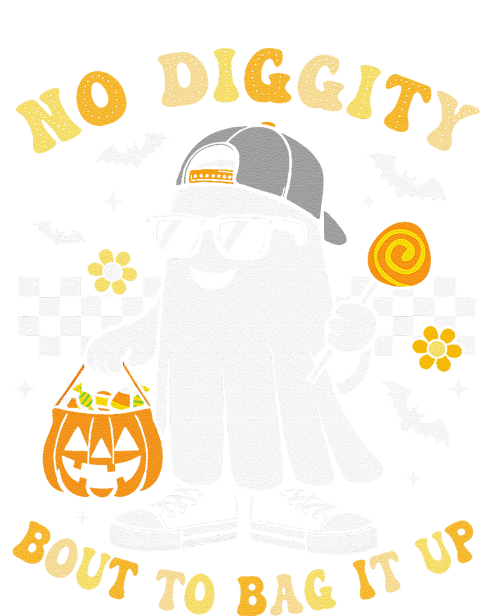 No Diggity Bout To Bag It Up Retro Ghost Halloween Gift T-Shirt