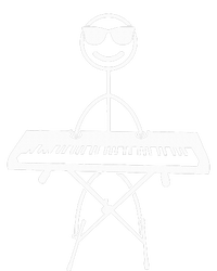 Keyboard Piano Pianist Stick Figure Piano Player High Crown Mesh Back Trucker Hat