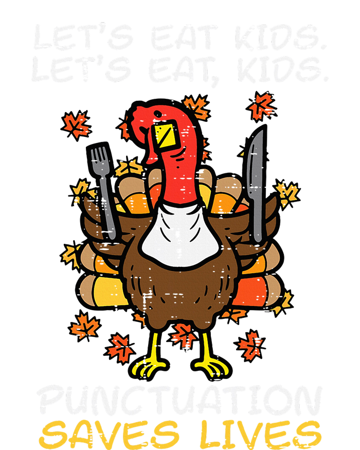 Thanksgiving Teacher Turkey Lets Eat Punctuation Canvas