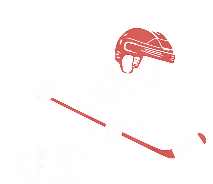 Halloween Spooky Funny Skeleton Playing Ice Hockey Lovers Gift T-Shirt