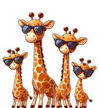 Giraffe Family Sunglasses Safari Zoo Lover Cartoon Giraffes Kids Tie-Dye T-Shirt