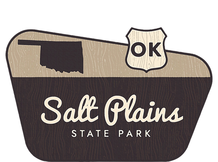 Salt Plains State Park Oklahoma Welcome Sign Vacation Bella+Canvas Jersey Crop Tee