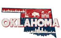 O.K.L.A.H.O.M.A State Map Road Trip Oklahoma City Tulsa Norman Flexfit Unipanel Trucker Cap