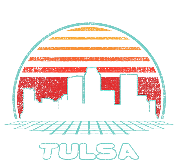 Tulsa City Skyline Retro Vintage 80s Style T-Shirt