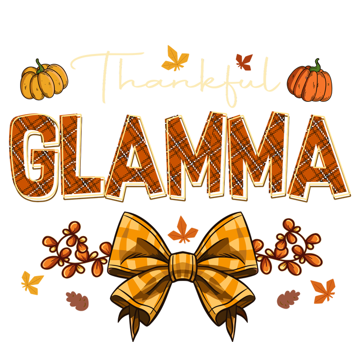 Thankful Glamma Coquette Fall Pumpkin Thanksgiving Women's V-Neck T-Shirt