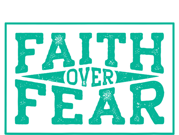 Faith Over Fear Bold Christian Inspirational Typography Daily Commute Backpack