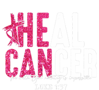 Heal Cancer Believe God Christian Breast Cancer Awareness Women's Long Sleeve Flannel Pajama Set 