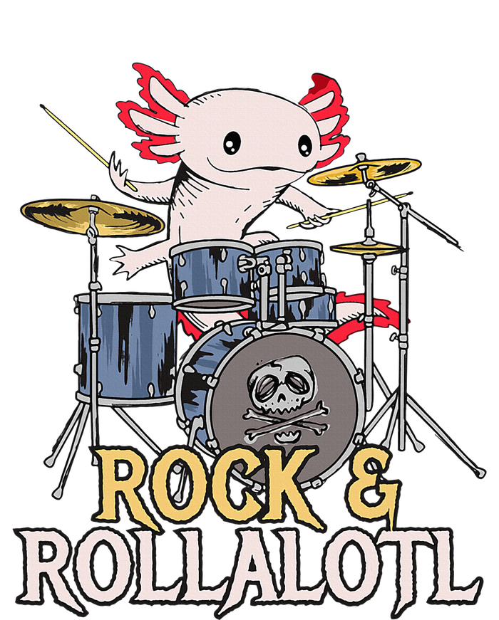 Funny Axolotl Playing Drums Rock Drummer Band Musician Kids Hoodie