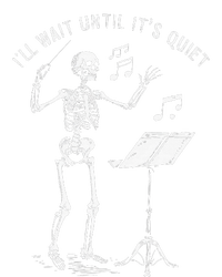 Skeleton Music Teacher ILl Wait Until ItS Quiet Full-Length Apron With Pockets