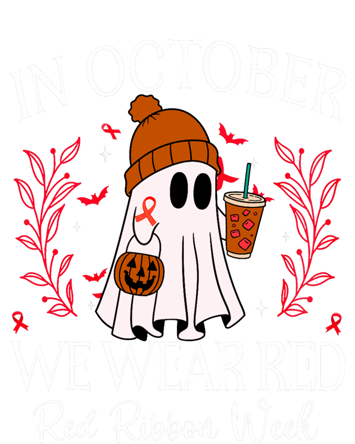 In October We Wear Red For Red Ribbon Week Awareness T-Shirt