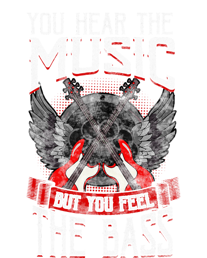 Hear The Music Feel The Bass Player Bassist Guitarist Gift Kids T-Shirt