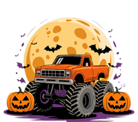 Monster Truck Halloween Jack O Lantern Moon Pumpkin Kids T-Shirt