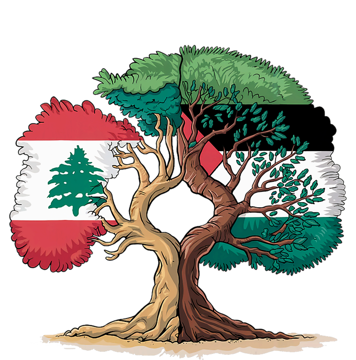 Lebanon Palestine Flag Lebanese Palestinian United T-Shirt