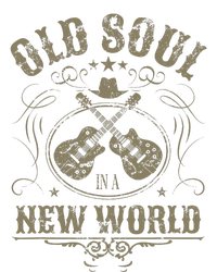 Old Soul In A New World Country Bluegrass Music Guitar Fan Women's Racerback Cropped Tank