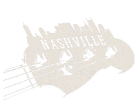 Nashville Skyline Bass Guitar Country Music City Souvenir Button