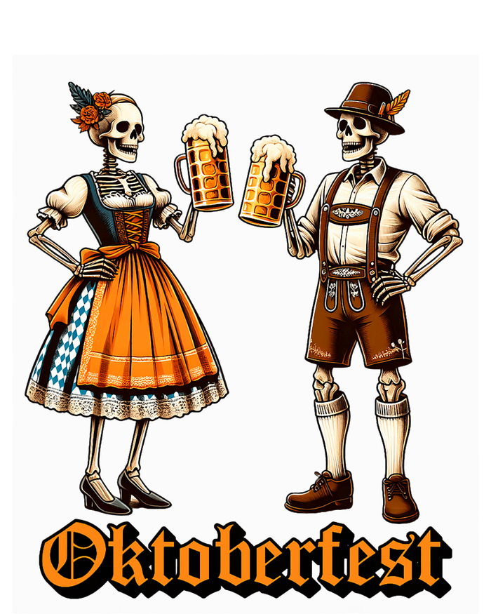 Oktoberfest Beer Germany Skeleton Drinking Couple Halloween Ceramic Bell Ornament