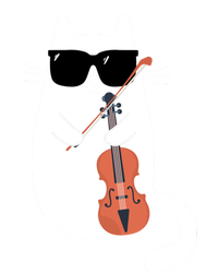 Funny Cat Wearing Sunglasses Playing Violin Viola Musician Gift Mousepad