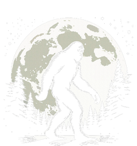 Bigfoot Sasquatch Full Moon Forest Graphic Funny Big Foot Performance Fleece Hoodie