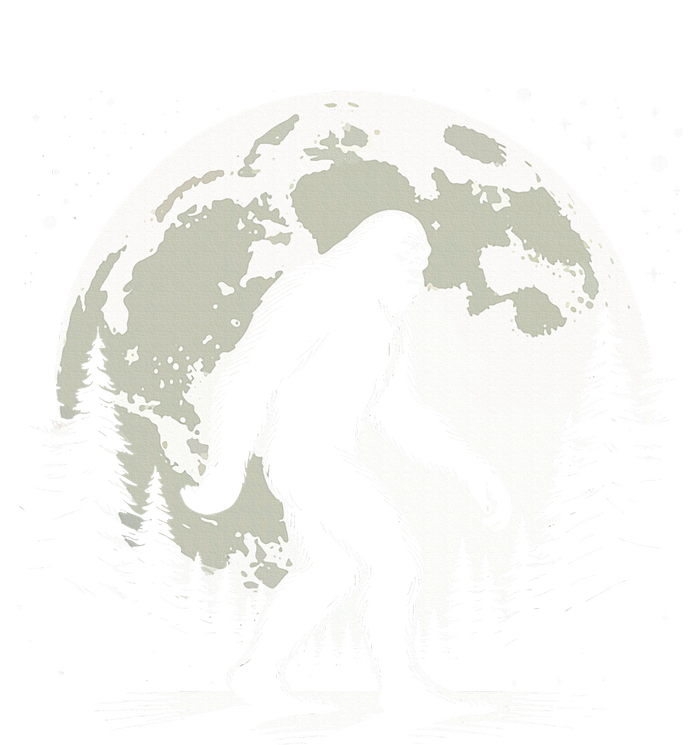 Bigfoot Sasquatch Full Moon Forest Graphic Funny Big Foot Performance Fleece Hoodie