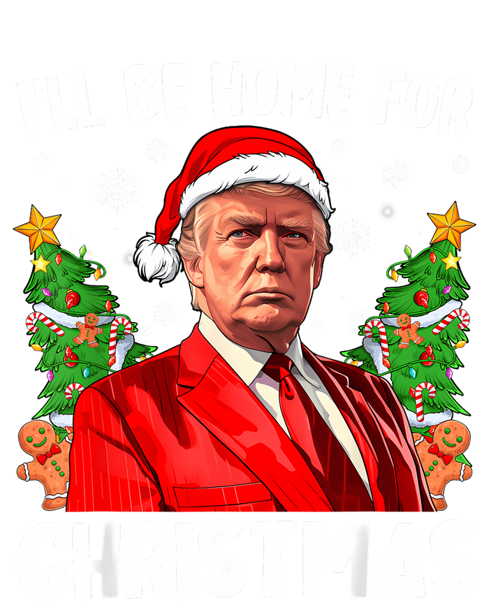 Trump Christmas Santa Hat Ill Be Home For Christmas T-Shirt