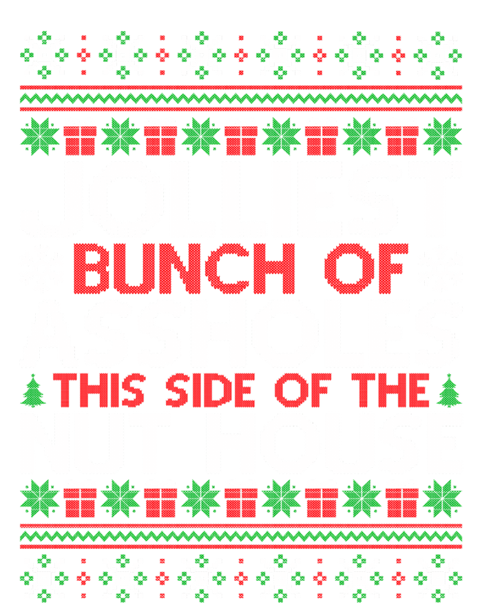 Jolliest Bunch Of Assholes This Side Of The Nut House Long Sleeve Striped Beanie with Solid Band