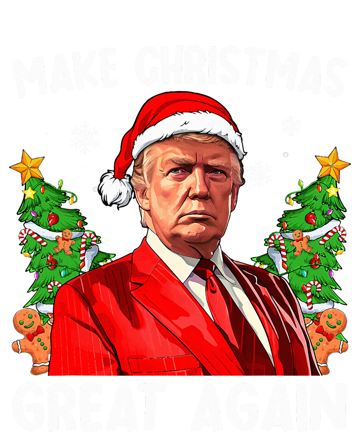 Make Christmas Great Again Funny Santa Trump 2024 Xmas Poster