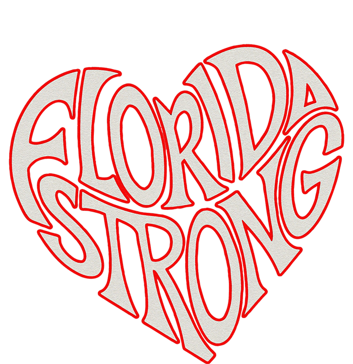 Florida Strong Heart State Pride Typography Full-Length Apron With Pockets